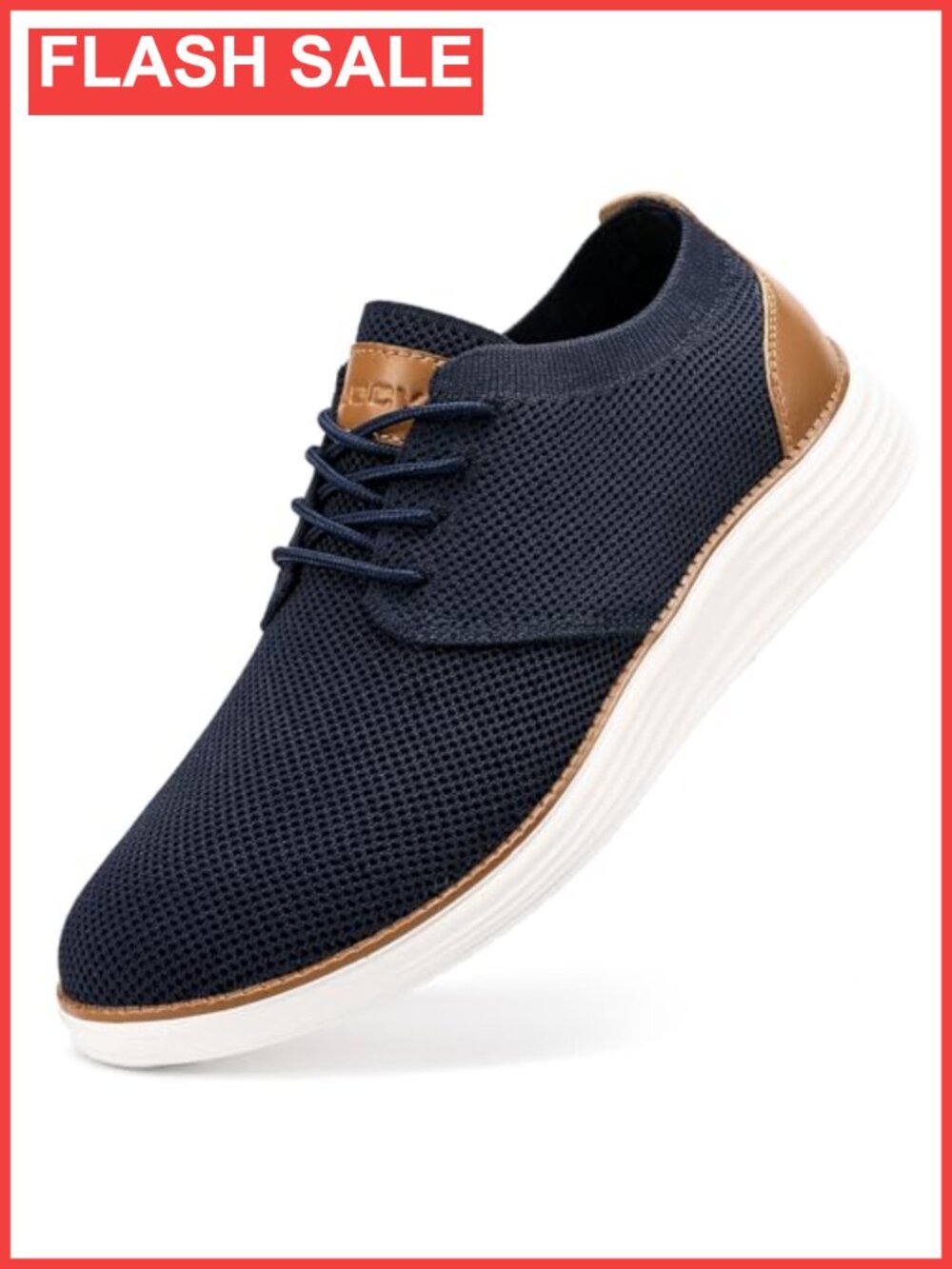 Men's Splicing Knitted PU Leather Dress Sneakers Oxfords Lightweight Casual